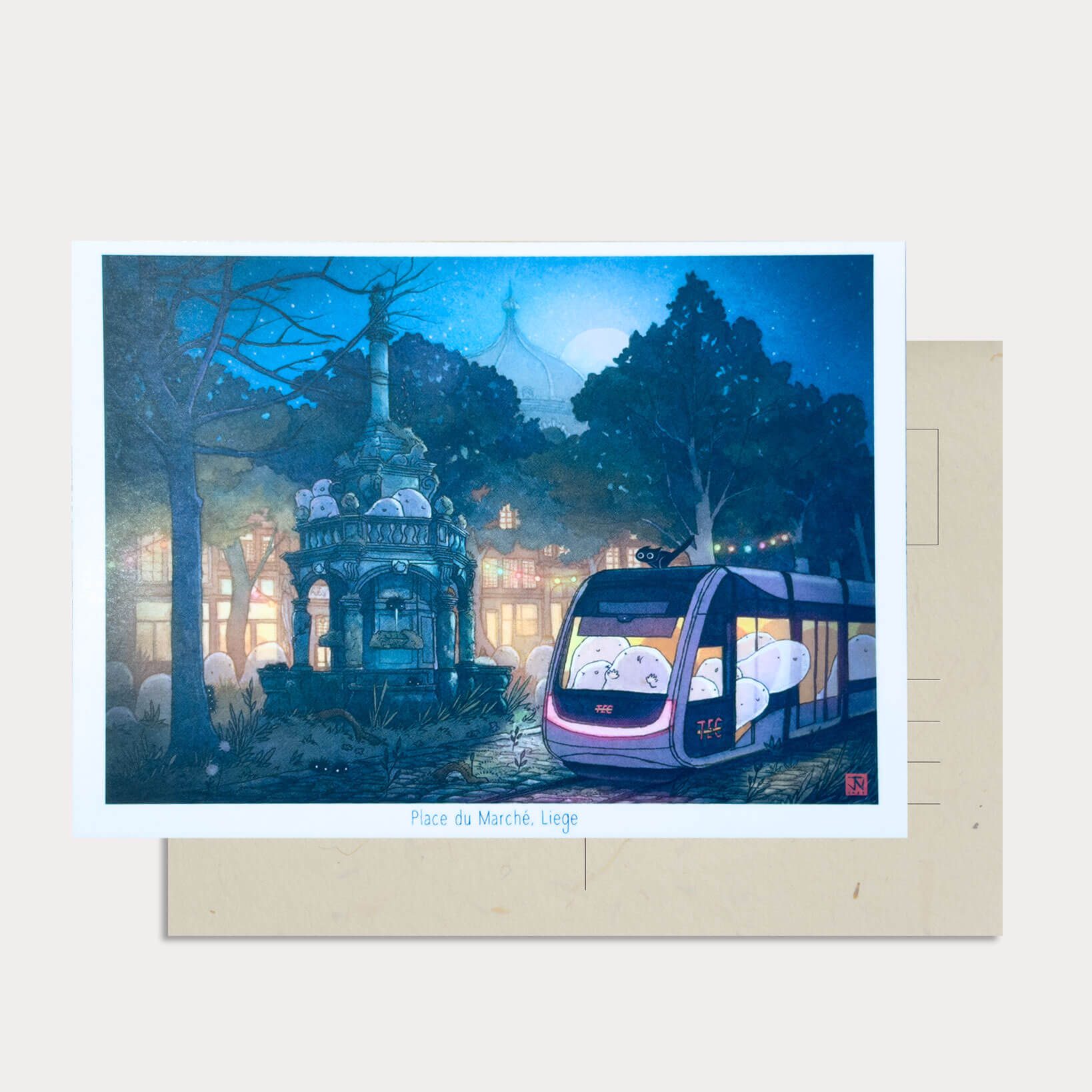 Carte postale – Place du Marché, Liège