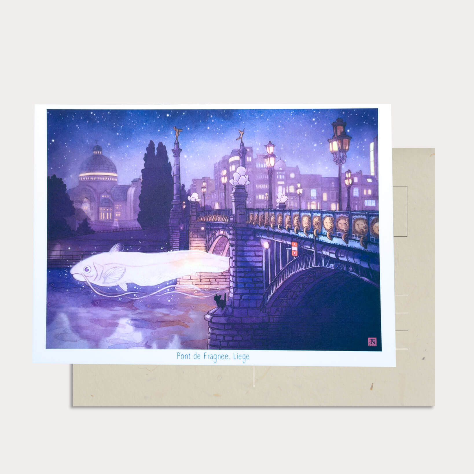 Carte postale – Pont de Fragnée, Liège